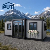 Maison conteneur minimaliste extensible de 10, 20 ou 30 pieds, en acier galvanisé de qualité supérieure, préfabriquée et modulaire, directement de l'usine