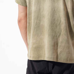 Customized <b>Acid</b> <b>Wash</b> 100% Cotton T-Shirt for Men Regular Fit Casual O-Neck Breathable & Eco-Friendly - Product Image 6