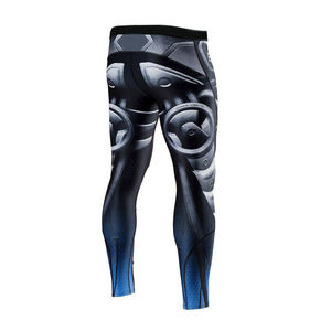 Leggings de sport MMA pour homme, respirants, en polyester et élasthanne, impression numérique, collants de course, spats, taille élastique pour - Product Image 2