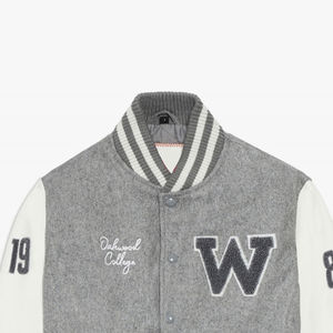 2026 New Arrival Women Lettermen Jackets Breathable Cotton Wool Body Inside Quilting Lettermen Jacket - Product Image 4