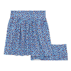 Tucker + Tate Set di vestito e pantaloncini per bambina taglia 6M, blu con maniche a volant a pois animalier e completo da 2 pezzi - Product Image 3