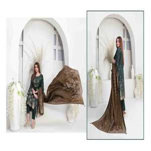 Salwar décontracté indien et pakistanais pour femme de la marque Tawakkal, en viscose non cousue, avec broderies et imprimé numérique, design moderne - Product Image 6