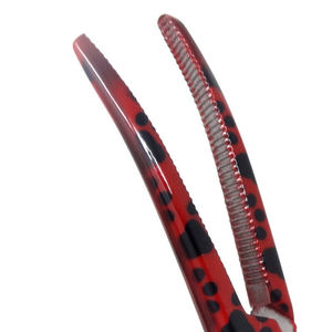 Fuente de alimentación Manual de 5,5 pulgadas, patrón de gato rojo, pinzas de bloqueo hemostáticas, instrumento curvo quirúrgico Dental para mosquitos - Product Image 6