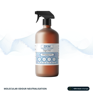 Neutralisateur d'odeurs en spray intense, formule bleue : odeurs de sueur, de fèces, de fumée et de solvants - Bouteille de 1L - OEM / Marque privée - Product Image 1