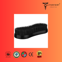 Nettoyage cheval brosse bain sec/humide peigne de toilettage vache bétail brosse pour animaux manche en bois poils en plastique naturel doux équestre