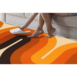 Alfombra con Estampado Abstracto: Decoración Moderna Boho de Estilo Escandinavo, con Pelo Suave - Product Image 4