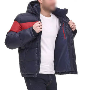 Chaqueta de invierno de burbujas de talla grande de alta calidad para hombre, nueva llegada, chaqueta de tela con cuello levantado y logotipo personalizado, precio - Product Image 5
