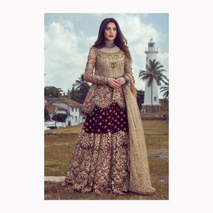 ชุดเดรสสัลวาร์คามีซแบบดั้งเดิมของอินเดียปากีสถานการออกแบบที่ทําด้วยมือทํางานบนผ้าชีฟองเสื้อผ้าอิสลามสําหรับผู้หญิง - Product Image 6