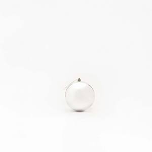 Silver Plastic Classic Hanging Christmas Baubles 3pcs 12cm <b>Ball</b> & Tree Ornaments - Product Image 1