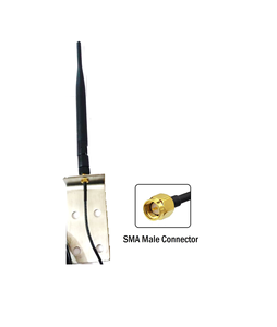 Antenne de canard en caoutchouc 5dBi câble LMR200 + connecteur SMA (avec support en L) montage extérieur bon Signal 2G antennes de Communication - Product Image 1