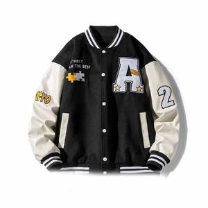 Couleur marron corps laine cuir manches sur mesure chenille logo Offre Spéciale reglan manches american lettermen varsity veste - Product Image 2