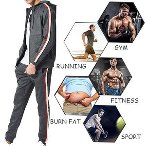 Chándal de gimnasio de secado rápido para hombre, conjuntos de dos piezas, chándal 2025 transpirable de gran tamaño con capucha al por mayor - Product Image 1