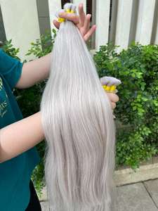 Ietnamese-extensiones de cabello humano liso para mujer, extensiones de cabello humano de color eslavo, venta al por mayor 2023 100% - Product Image 2