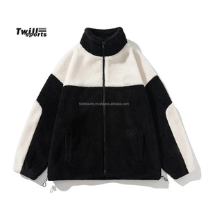Clothing Manufacturer Custom Embroidery Full Zip up Outdoor Men Premium Sherpa <b>Fleece</b> <b>Jacket</b> 2024 - Product Image 2