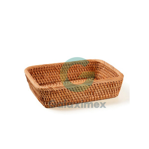Hot Trend Eco-friendly 100% Natural Rattan <b>Wicker</b> Storage <b>Baskets</b> Handmade Reusable <b>with</b> <b>Handles</b>-Factory Wholesale Laundry Use - Product Image 2