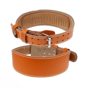 Ceinture de gymnastique en cuir robuste avec logo personnalisé pour hommes Boucle de soutien dorsal à squat pour exercices de fitness Haltérophilie Cheville Poignet Poids - Product Image 3