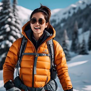 Chaqueta acolchada con capucha de piel para mujer, chaqueta acolchada de Spandex de poliéster 100% ligera para mujer - Product Image 4