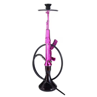 Ensemble de chicha FALAH Luxury Modern HH 66, corps en acrylique et aluminium, haute qualité, durable, portable, double tuyau, élégant.