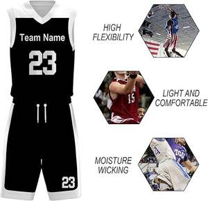 Uniforme de baloncesto ligero para adultos Estilo único Color sólido Conjunto de talla grande de alta calidad Transpirable - Product Image 6