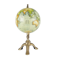 Globe terrestre rotatif moderne avec support métallique et carte colorée pour l'apprentissage de la géographie à l'école et au bureau