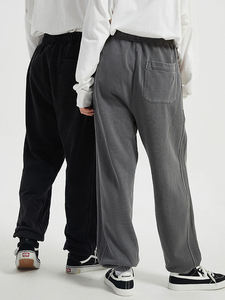 Pantalon de survêtement en éponge française de qualité supérieure, lavé à l'acide, en coton personnalisé avec cordon de serrage, taille haute, pantalon pour hommes - Product Image 4