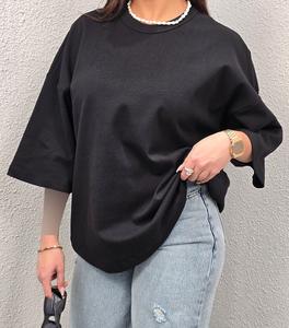 เสื้อยืดคอกลมผ้าเทอร์รี่คอตตอนโอเวอร์ไซส์สุดคลาสสิกสำหรับผู้ชายเสื้อยืดคอกลมผ้าฝ้าย100% พิมพ์ลายดีไซน์ลายบริการ OEM & ODM - Product Image 6