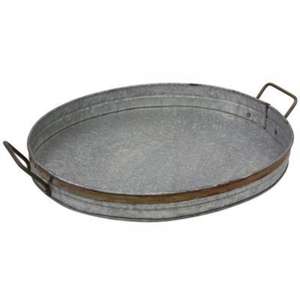 Plateau de service galvanisé rectangulaire personnalisable utilisation écologique de magasin de jardin d'hôtel à la maison - Product Image 5