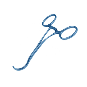 Castaneda-abrazadera curvada, mandíbulas acromáticas de Cooley, titanio, 4,9 "(12,6 cm) - Product Image 3