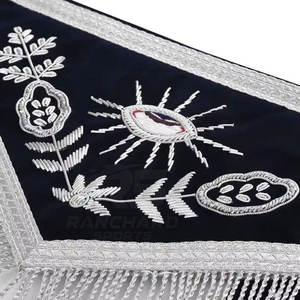 Tablier maçonnique de luxe de haute qualité, design en fil de bullion, tablier maçonnique en cuir, régalia cérémonielle - Product Image 5