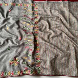 Tussar de yute atractivo con fabricante y proveedor de Sari bordado de Cachemira de Surat a precio mayorista - Product Image 1