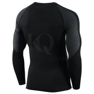 Athletic Fit High Quality Rash Guard for Men Long Sleeve Stretch Fabric Eco-Friendly Spandex/Polyester Moisture Wicking Workout - Product Image 2