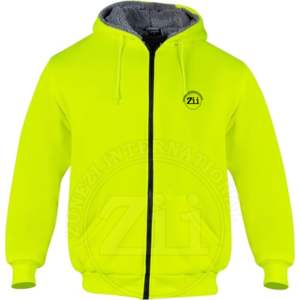 Sudadera CON CAPUCHA DE TRABAJO reflectante ligera y duradera Bolsillos con cremallera en el pecho de poliéster Sherpa Fleece para la construcción Muy Warfull - Product Image 2