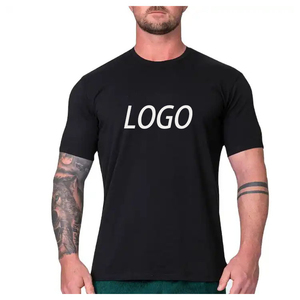 OEM en blanco 260 GSM manga corta cuello redondo hombres camiseta personalizada algodón orgánico camiseta - Product Image 1