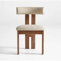 Chaises de salle à manger contemporaines en bois massif avec revêtement en similicuir pour restaurants, hôtels, salles de banquet et salles à manger