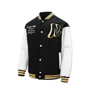 Chaqueta de béisbol de bombardero de talla grande personalizada de alta calidad para hombre parches personalizados bordado Logo Letterman Varsity chaquetas para hombre - Product Image 4