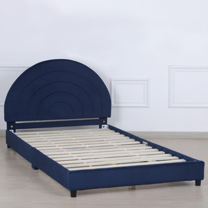 Base de Cama Doble Ajustable con Cabecera Arcoíris para Adolescentes y Cama Infantil Tapizada en Terciopelo para Dormitorio - Product Image 4