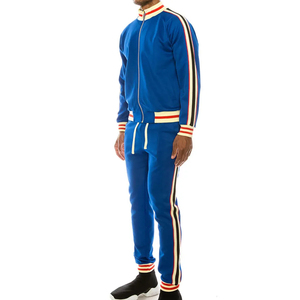 Men's Winter Casual <b>Tracksuit</b> Set Full-Length Zip-Up Jacket Jogger Pants Side Pockets Regular Fit Fleece Lining Polyester/Cotton - Product Image 2
