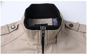 Men's Casual Coated Canvas Windbreaker <b>Jackets</b> Winter Waterproof Eco-Friendly <b>Slim</b> <b>Fit</b> High Quality Customizable Bomber <b>Jacket</b> - Product Image 6