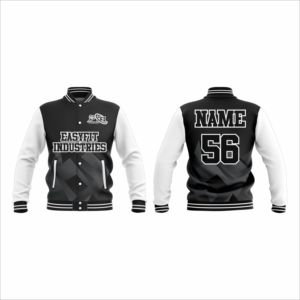 Chaqueta Varsity Personalizada para Hombre, Talla Grande, Estilo Urbano, Cierre de Cremallera, Logotipo, Resistente al Viento, Chaqueta Deportiva de Equipo - Product Image 5