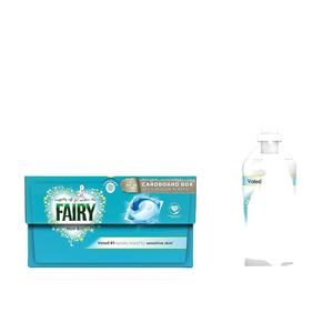 Cápsulas de detergente para ropa Fairy Non Bio All-in-1 PODS, 122 lavados (61x2), para piel sensible - Product Image 1