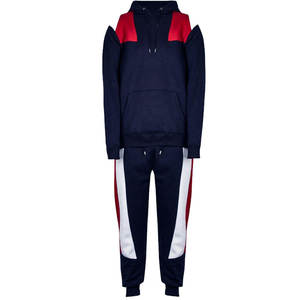 Deux pièces survêtement à capuche pour hommes 100% coton Sport Jogging ensemble veste confortable pantalons de survêtement équipe survêtement pour la saison d'automne - Product Image 6