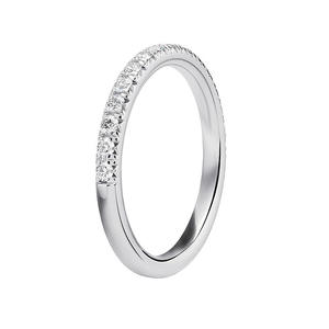 Classic 1.5mm 0.015CT Moissanite S925 Sterling Silver Half Eternity Wedding Band Tennis Ring Best Trendy Fashion Women <b>Jewellery</b> - Product Image 2