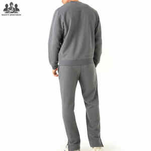 Survêtement d'entraînement décontracté pour homme, hiver, uni, écologique |   Ensemble de vêtements de sport pour la salle de sport |   Haut Bas |   100% coton |   OEM - Product Image 5