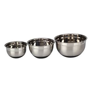 Juego de 3 Tazones de Acero Inoxidable Pulido con Base Antideslizante de Silicona, Aptos para Lavavajillas - Product Image 2