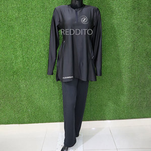 Hijab islamique modeste à couverture complète personnalisable pour femmes maillot de bain de course imperméable grande taille maillot de bain écologique à séchage rapide - Product Image 1