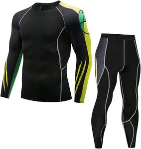 Combinaison de compression coupe-vent en polyester 100% de haute qualité fabriquée aux États-Unis pour hommes, grande taille, motif solide, marque privée, saison d'hiver - Product Image 2