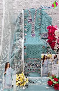 Gorgeous <b>Chikankari</b> Cotton Shalwar Kameez Set Nett Embroidered Dupatta Payal Bunch Bottom for Winter Indian Pakistani Clothing - Product Image 5