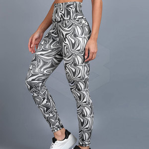 Leggings de sport décontractés pour femmes, été, uni, sublimation, marque privée, confortables, respirants, coton bambou - Product Image 3