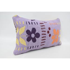 Purple Bohemian Wool <b>Pillow</b> 12x20 Inches Luxury Geometric and Vintage Pattern Woven Decorative <b>Cushion</b> for Sofa and Bedroom - Product Image 3