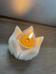 Decorative <b>Candle</b> Holder with <b>Marble</b> Base Candlestick for Room Tabletop Decor - Product Image 4